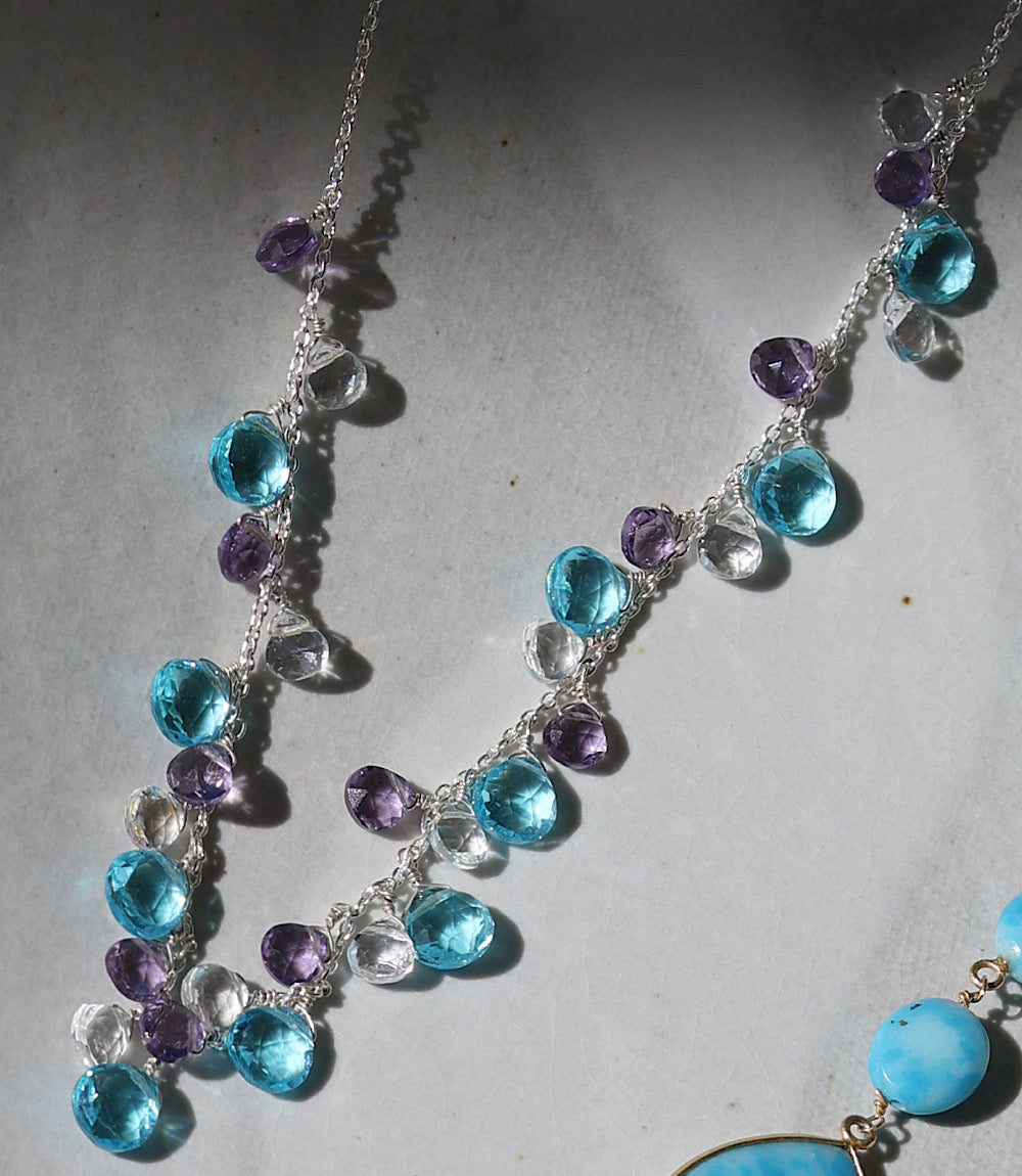 Dangling Gemstone Necklace