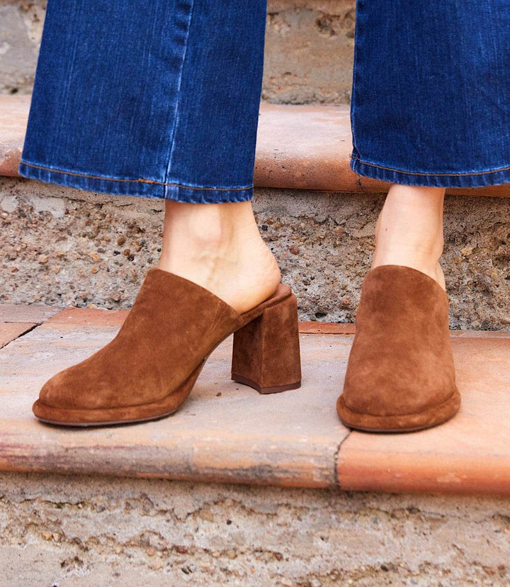 Seychelles Honor Suede High Heel Clogs