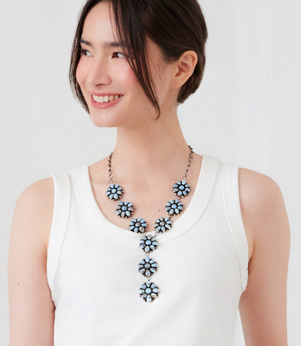 Golden Hill Turquoise Cluster Lariat Set