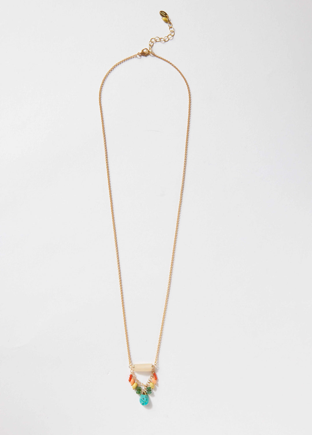 Turquoise Charm Cluster Necklace