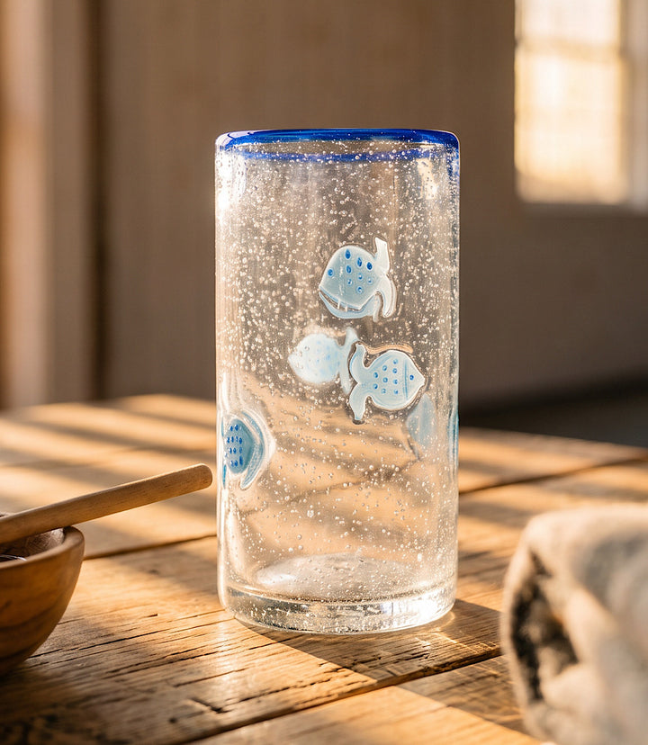 Fish Bubble Drinking Glass