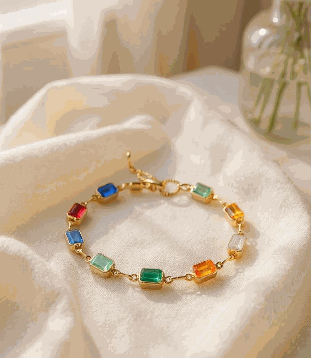 Colorful Gemstone Bracelet