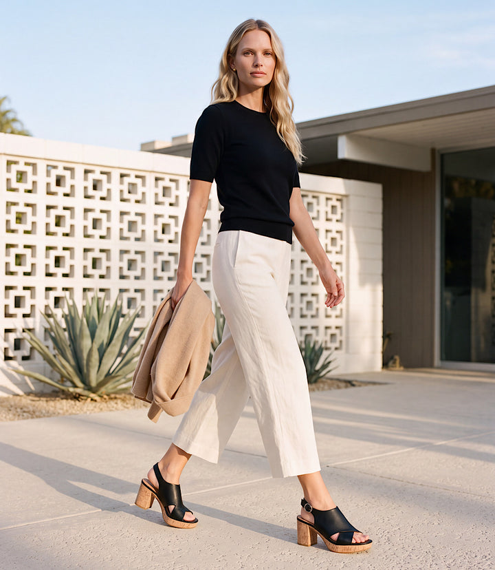 Sofft Liv Criss-Cross Leather Sandals