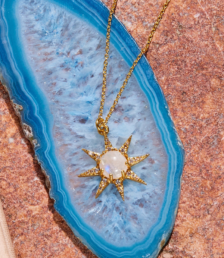 Cabochon Sun Necklace