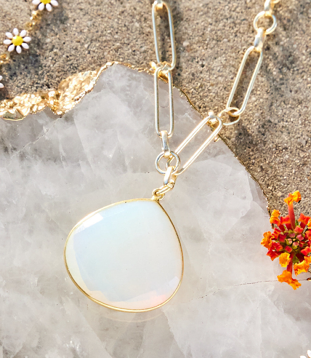 Moonstone Pendant Necklace