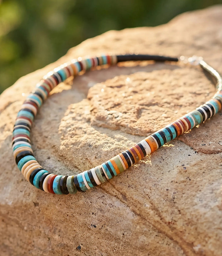 Pipestone Turquoise And Shell Necklace