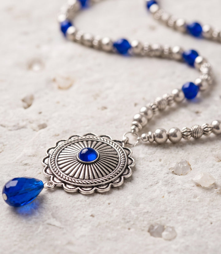Embellished Concho Necklace
