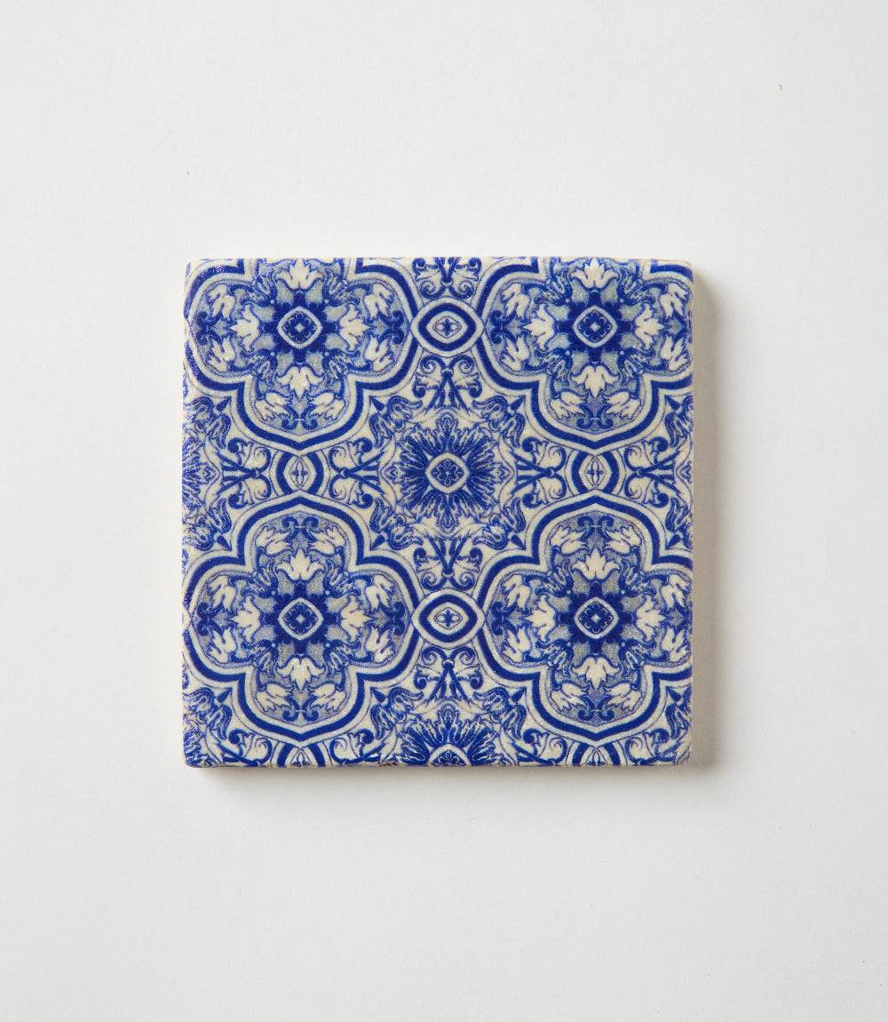 Italian Tile Marble Coasters, Set Of 4