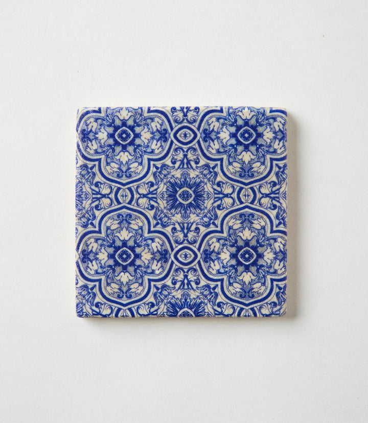 Italian Tile Marble Coasters, Set Of 4