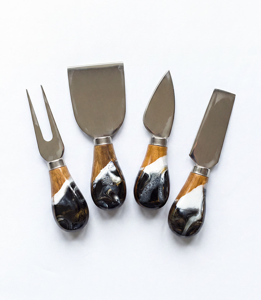 Resin Coated Wooden Cheese Knife Set