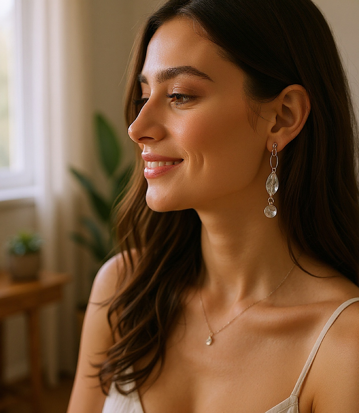 Blush Rose Quartz Earrings