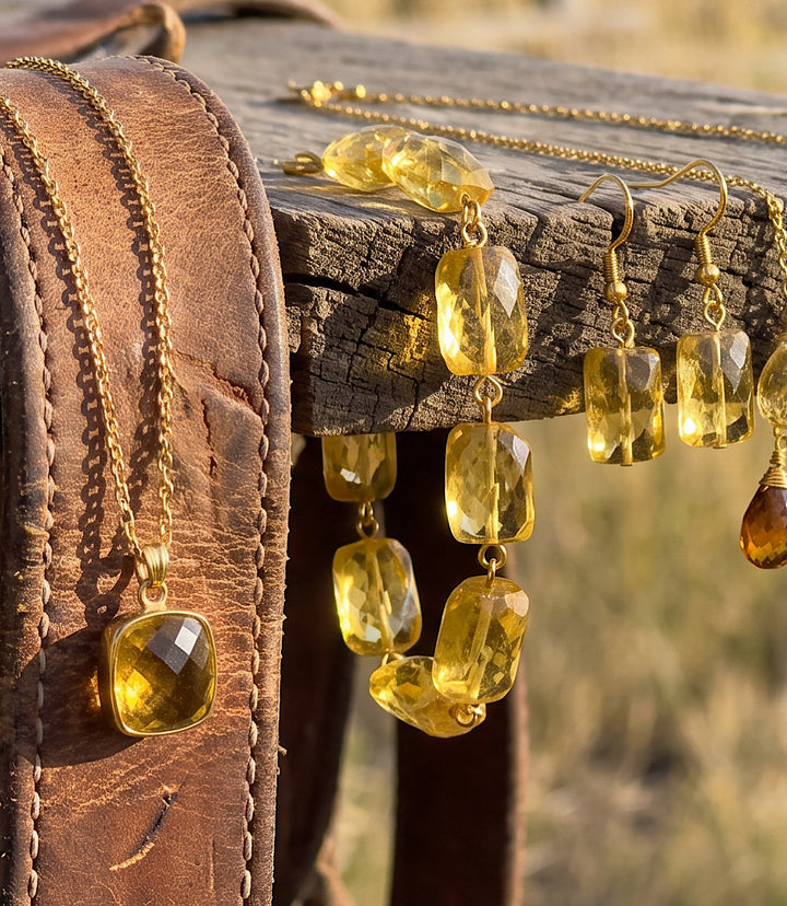 Citrine Stone Earrings