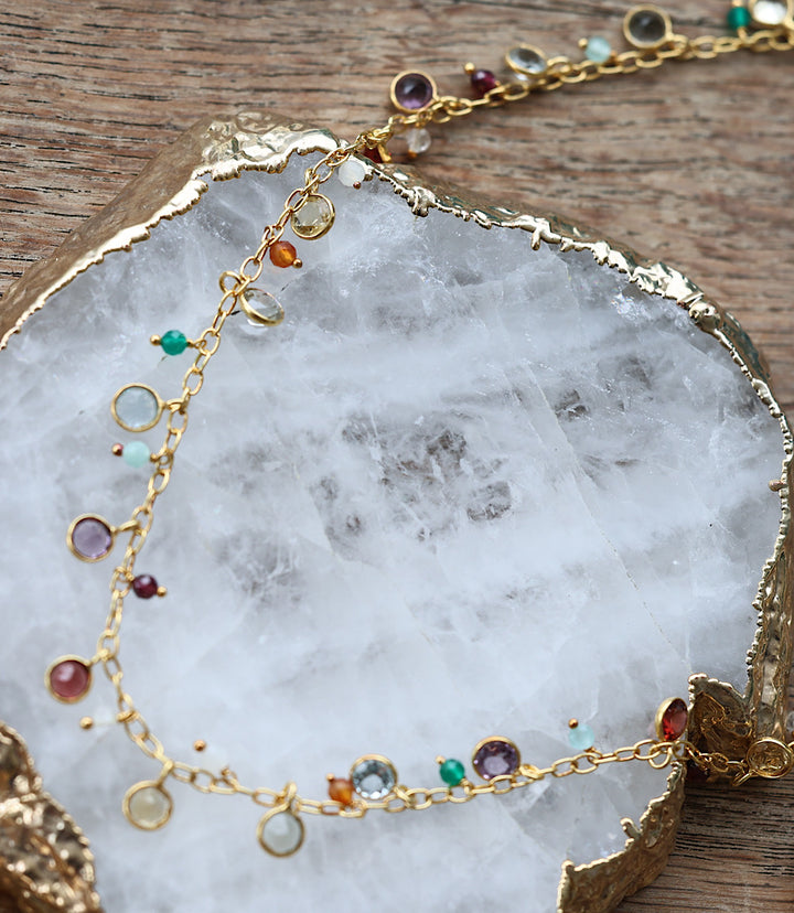 Multi Color Gemstone Necklace