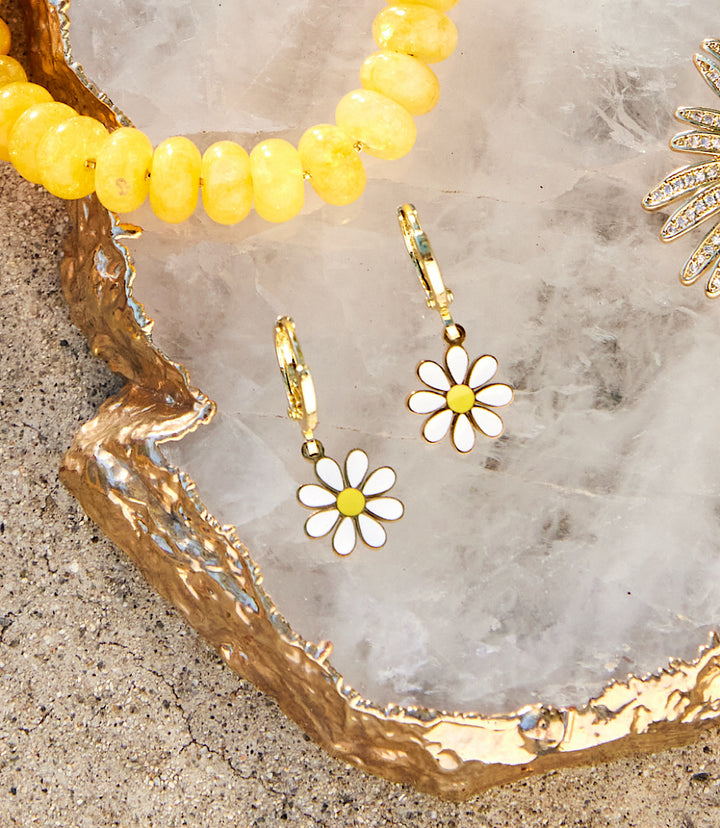 Daisy Huggie Earrings