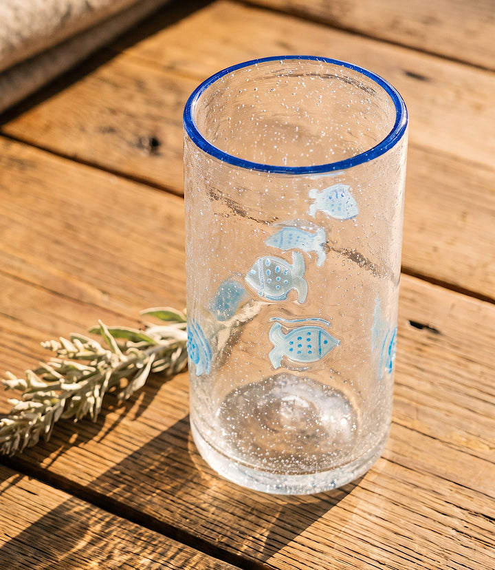 Fish Bubble Drinking Glass
