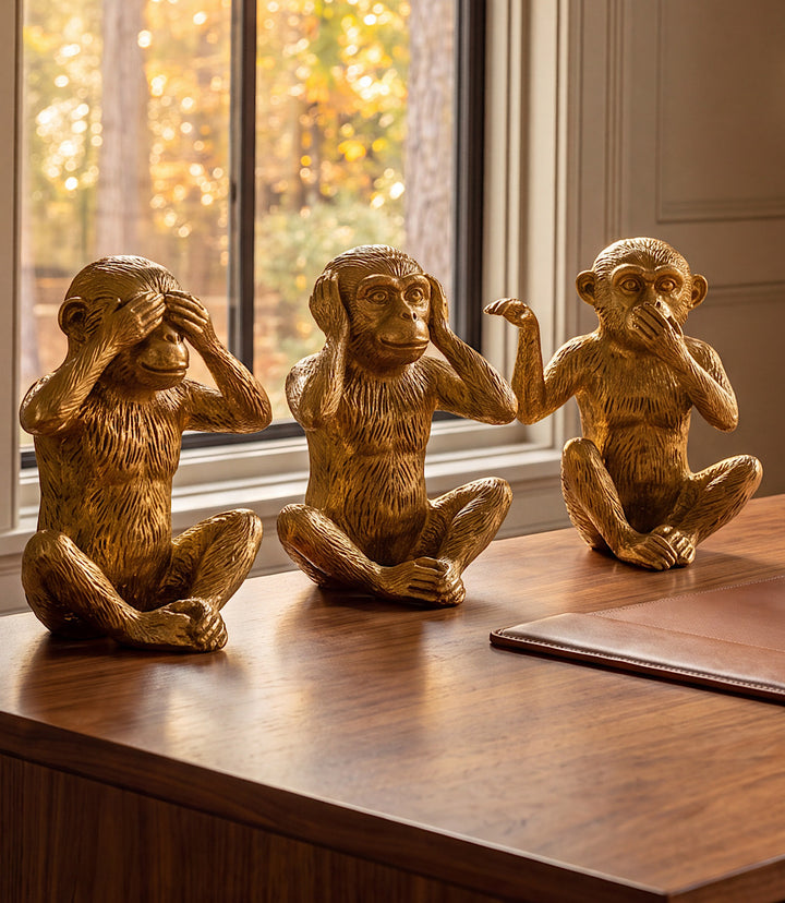 Hear No Evil, See No Evil, Speak No Evil Monkeys