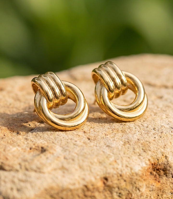 Forget Me Knot Hoop Earrings