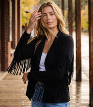 Long Sleeve Fringe Jacket