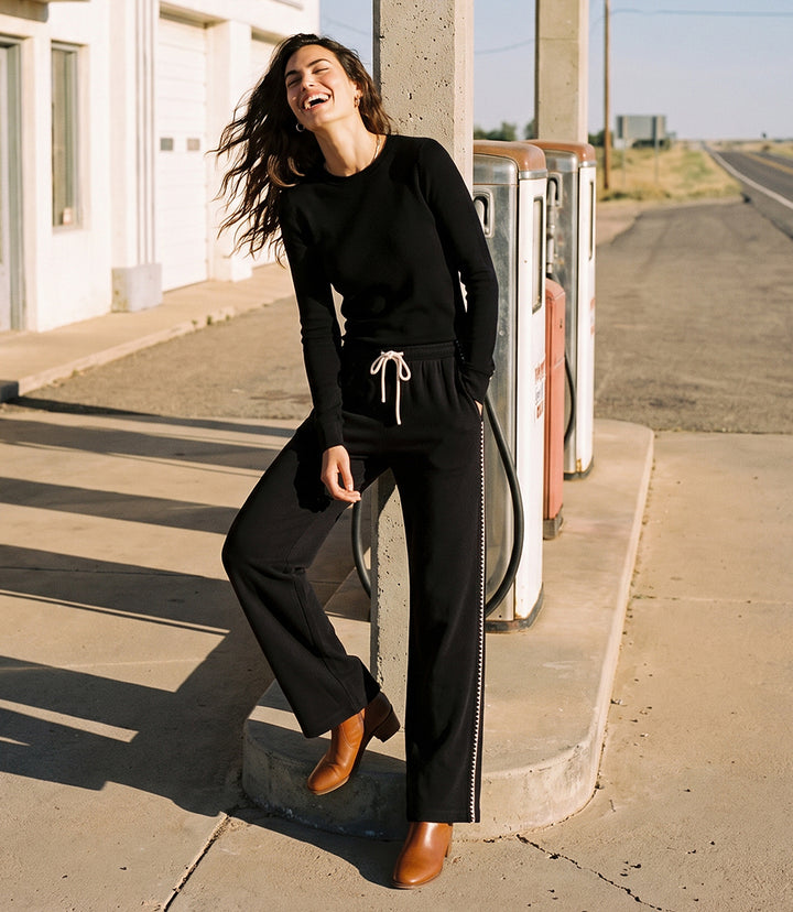 Edge Stitch Drawstring Sweatpants