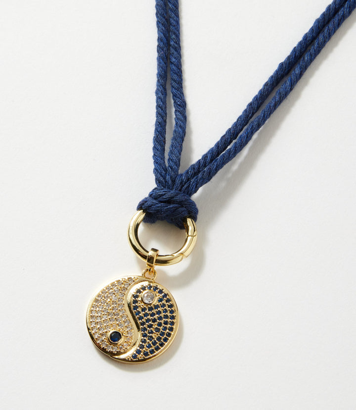 Yin Yang Disc Cord Necklace