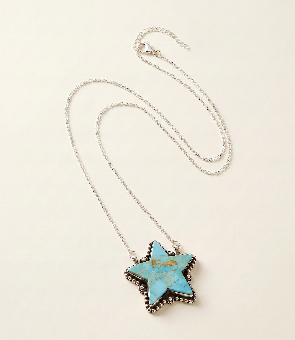 Kingman Turquoise Star Necklace