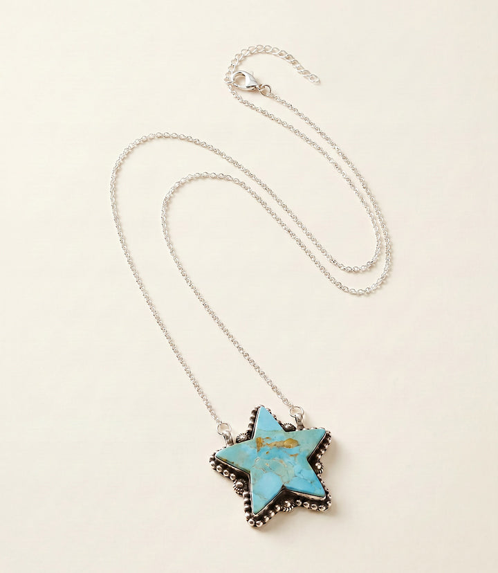 Kingman Turquoise Star Necklace