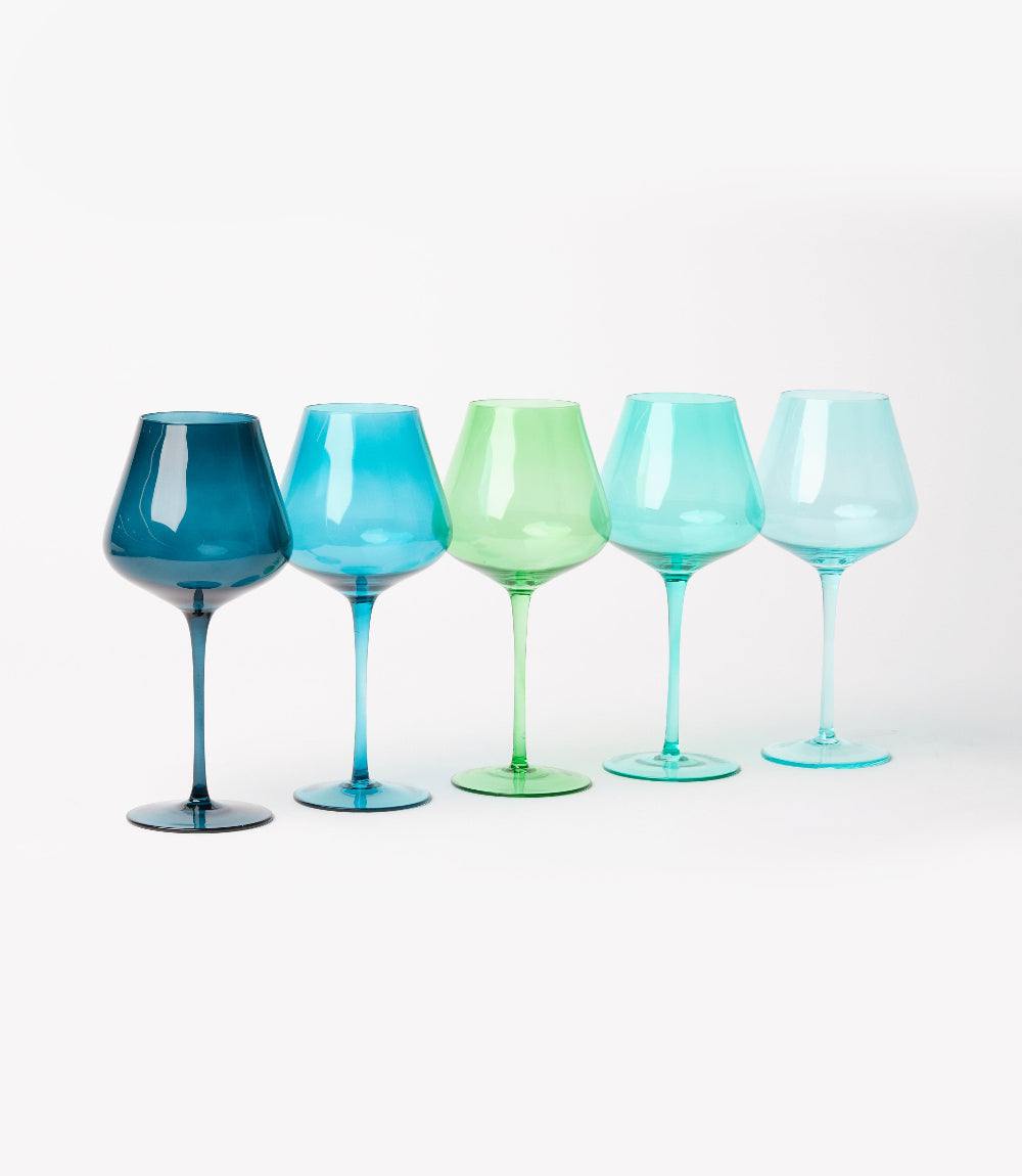 Colors Of Hawaii Wine Glasses - Set of 5 | Tropical Glassware