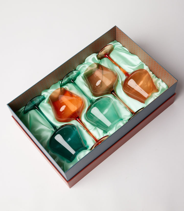 Colors Of Venice Wine Glasses, Set Of 5