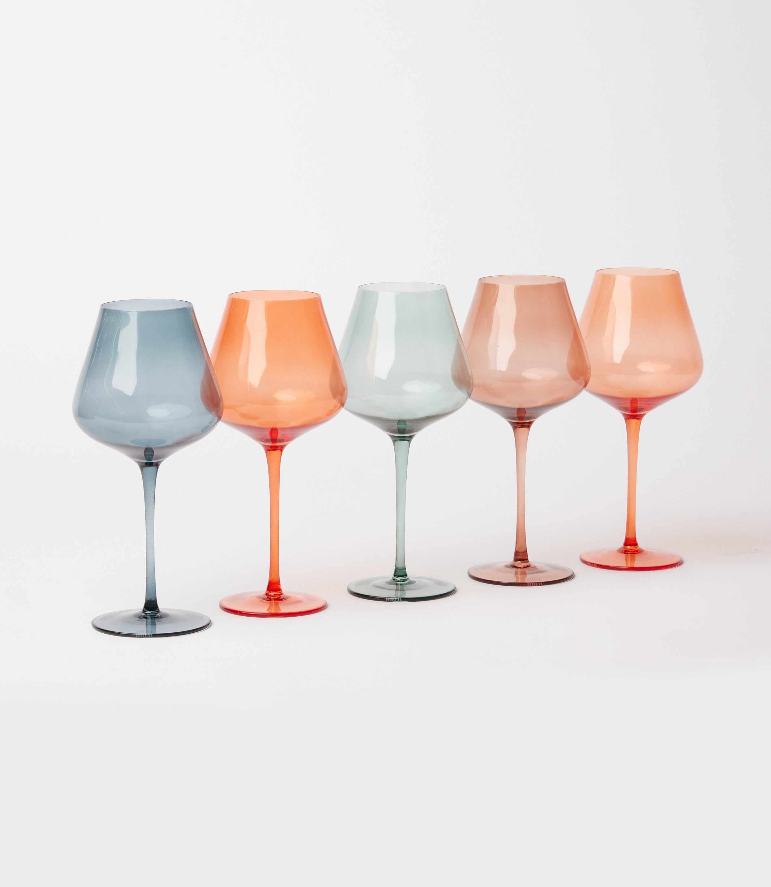 Colors Of Venice Wine Glasses - Elegant Set of 5 for Special
