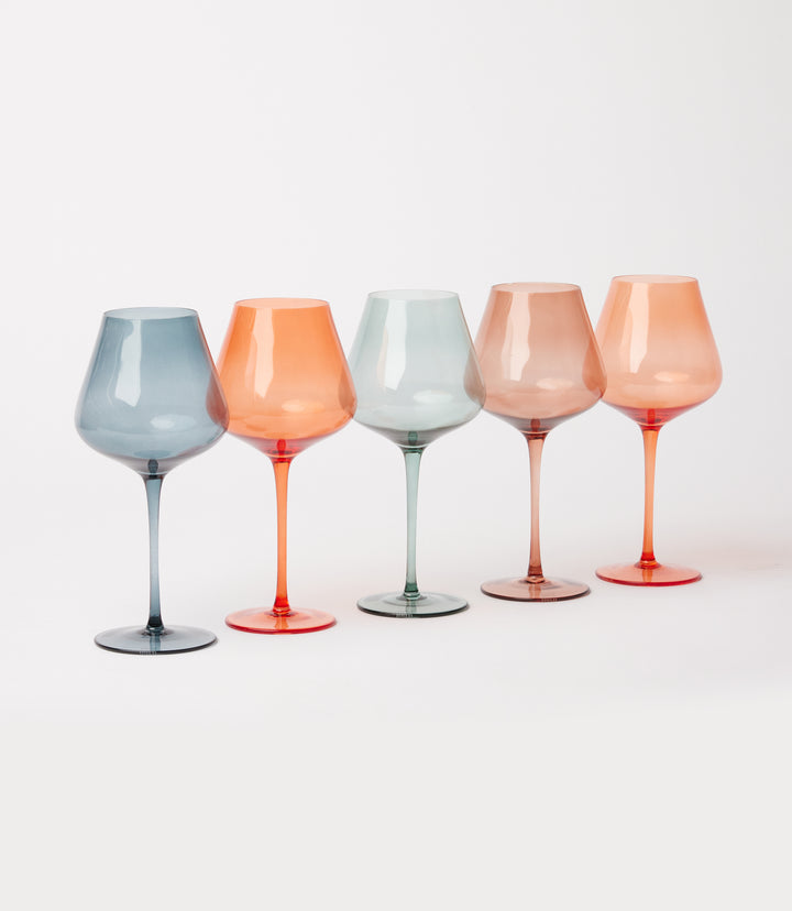 Colors Of Venice Wine Glasses, Set Of 5