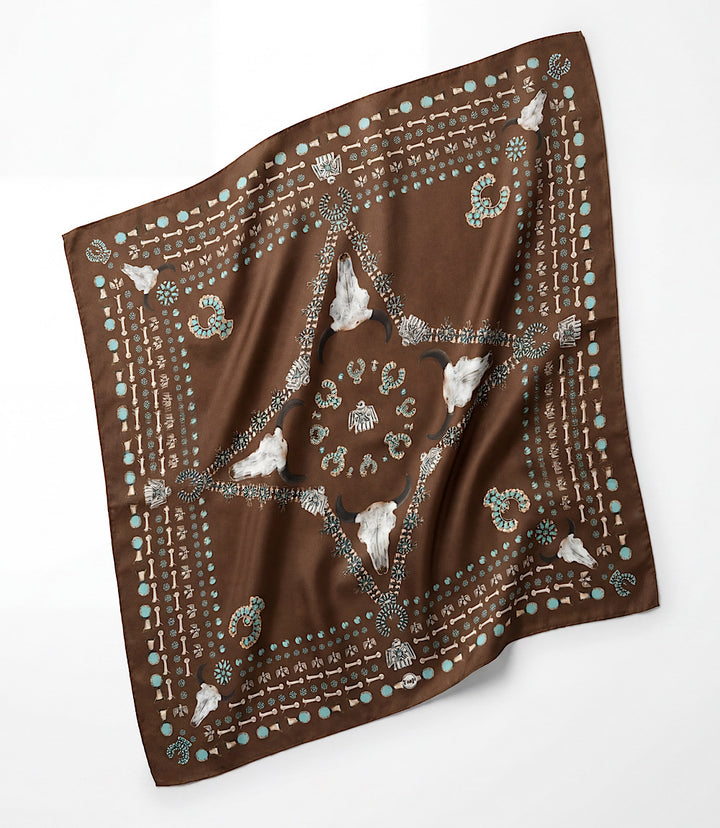 Squash Blossomed Silk Scarf
