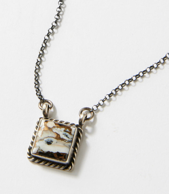White Buffalo Pendant Necklace