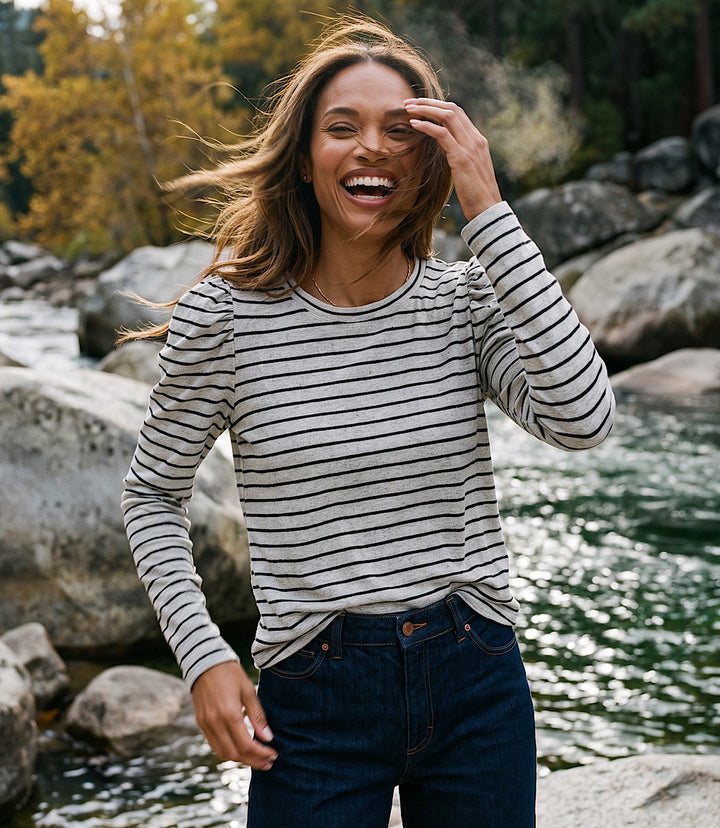 Shirred Sleeve Top