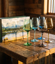 Colors Of Rocky Mountains Wine Glasses, Set Of 5