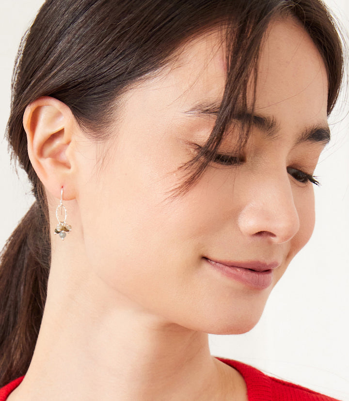 Gemstone Cluster Earrings