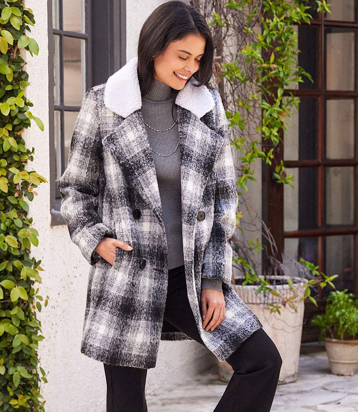 Shearling Collar Coat