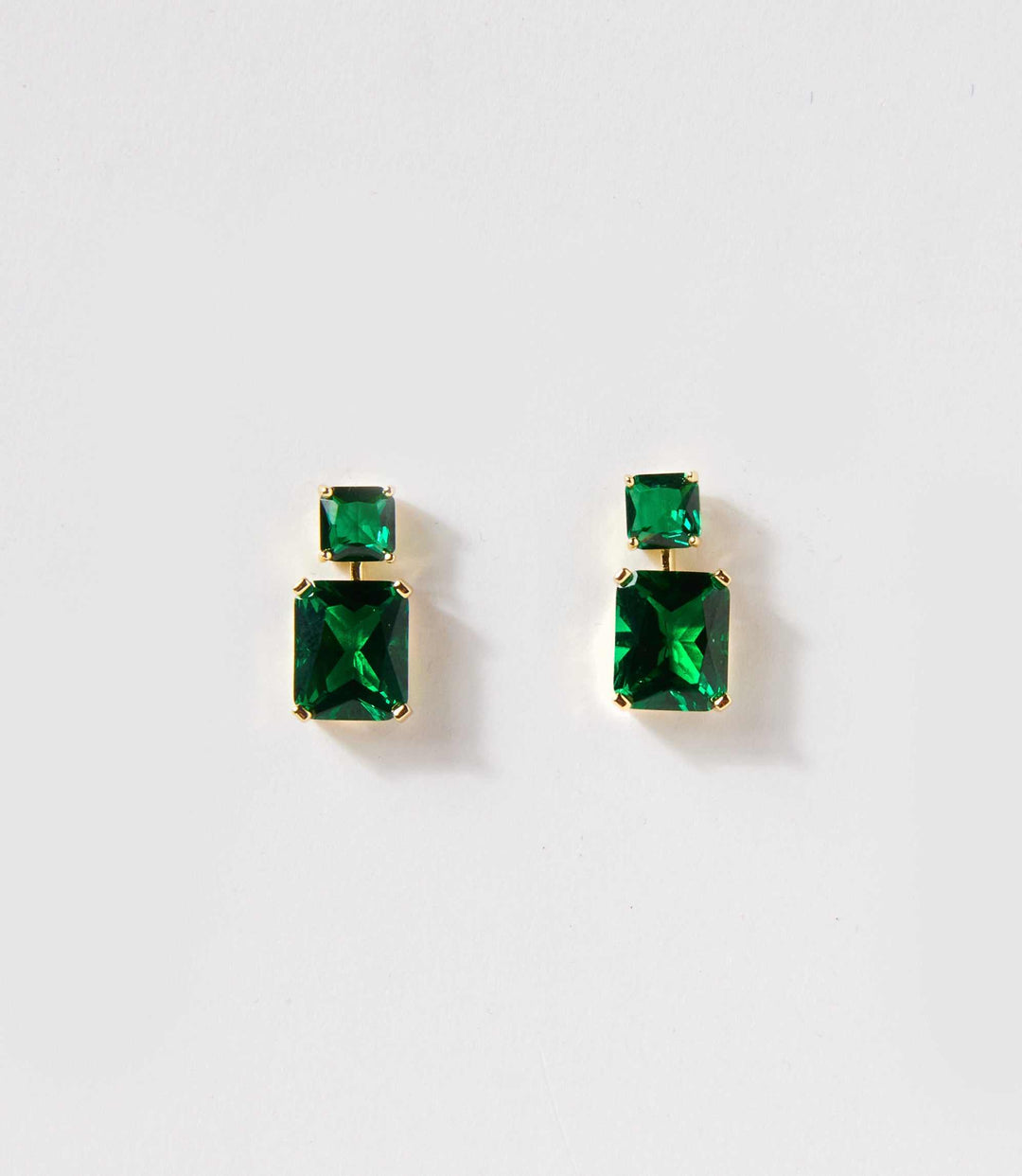 Princess Cut Drop Earrings