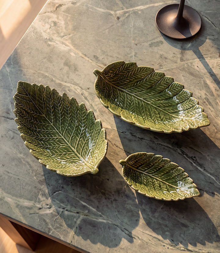 Fern Leaf Plates, Set Of 3