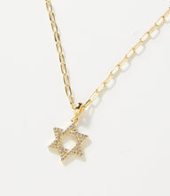 Star Of David Crystal Necklace
