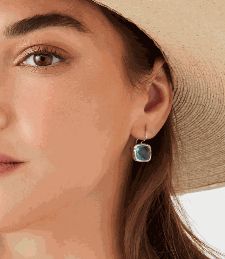 Blue Topaz Drop Earrings