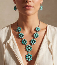 Lone Mountain Turquoise Necklace And Earring Set