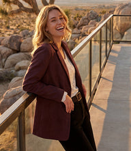 Faux Suede Blazer