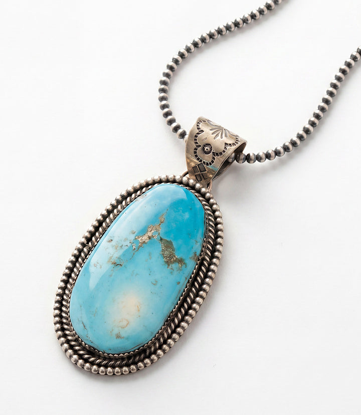 Sterling Silver Turquoise Pendant Necklace
