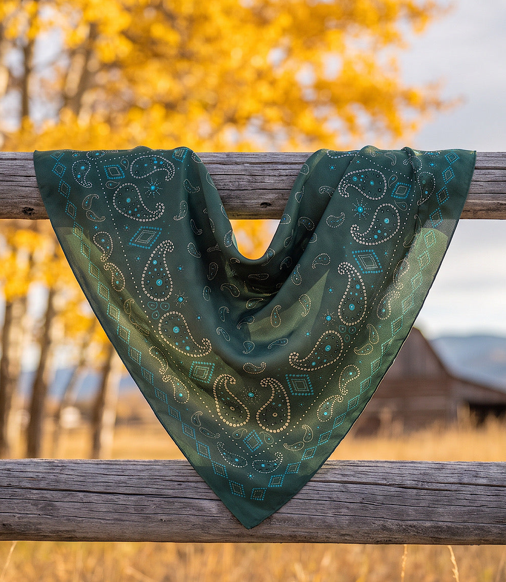 Pretty Paisley Silk Scarf