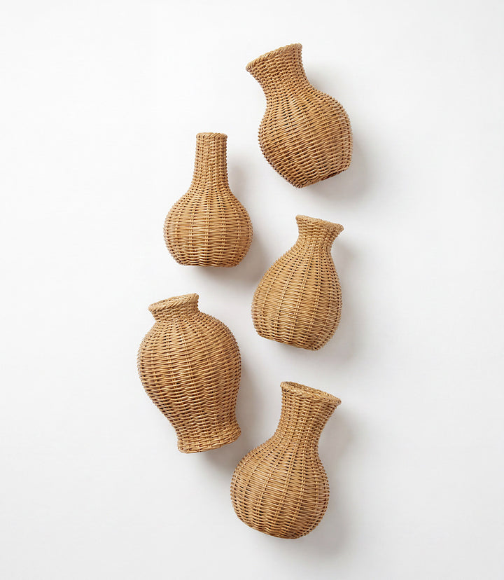 Malibu Gourd Basket Weave Resin Vase