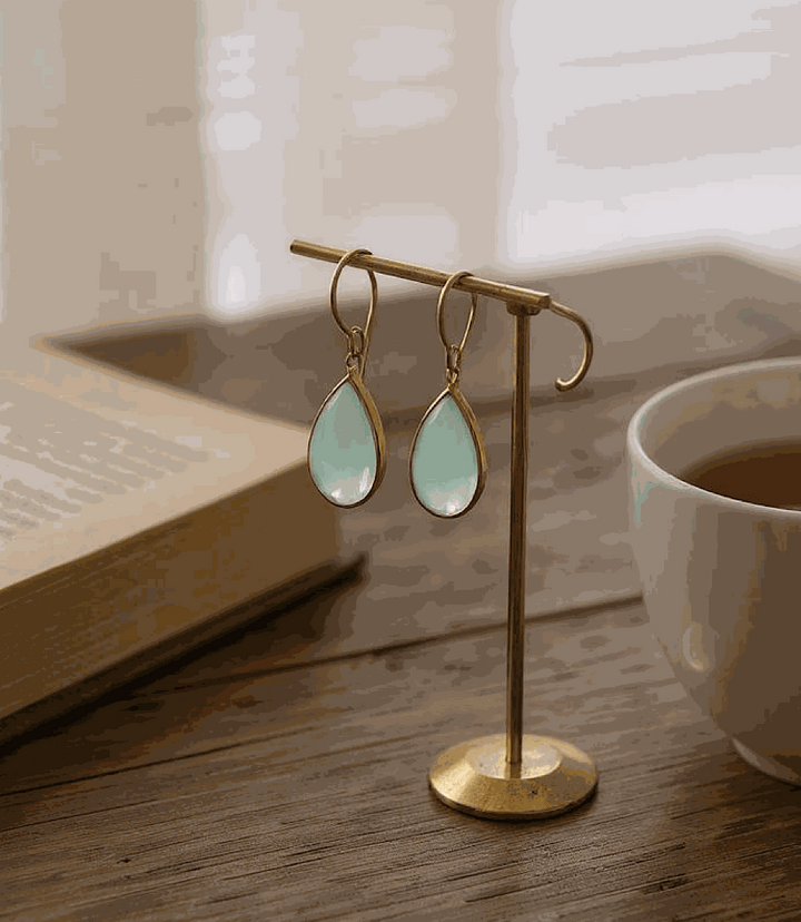 Gemstone Teardrop Earrings