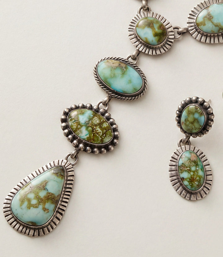 Sonoran Gold Turquoise Necklace And Earring Set