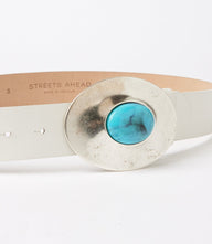 Streets Ahead Turquoise Buckle Leather Belt