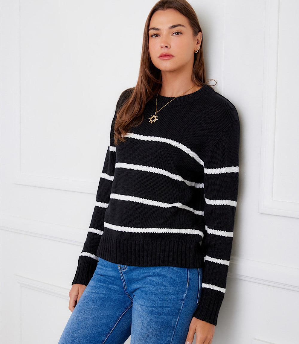 Stripe Crewneck Sweater
