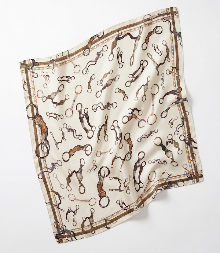 Horsebits Print Silk Scarf